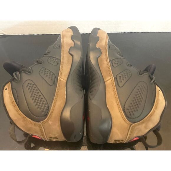 Little Kid's Jordan 9 Retro Black/True Red-Light Olive (401811 030) Size 13C - Picture 5 of 9